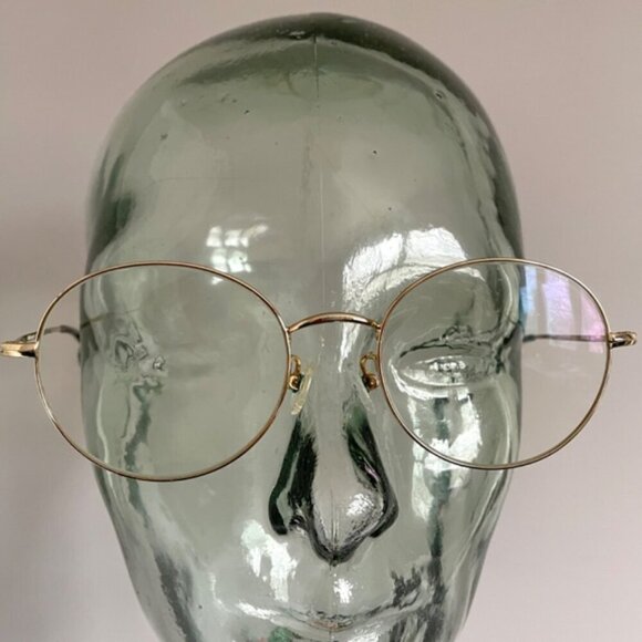 Matsujaki Japan Thin Gold Round Glasses Frames - 53-19-138 - Picture 3 of 9